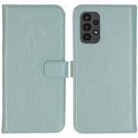 Selencia Echt Lederen Bookcase Samsung Galaxy A13 (4G) - Air Blue