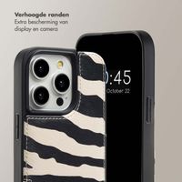 Selencia Nova Telefoonhoes met Koord en Pashouder Apple iPhone 14 Pro - Zazzy Zebra