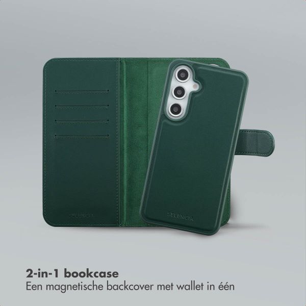 Selencia Olyn Uitneembare Bookcase met MagSafe Samsung Galaxy S24 FE - Groen