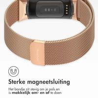 imoshion Milanees magnetisch bandje Fitbit Charge 5 - Maat S - Rosé Goud