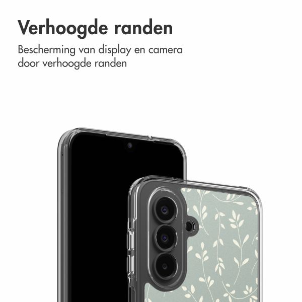 imoshion Design hoesje Samsung Galaxy A17 - Smoke Green Flowers