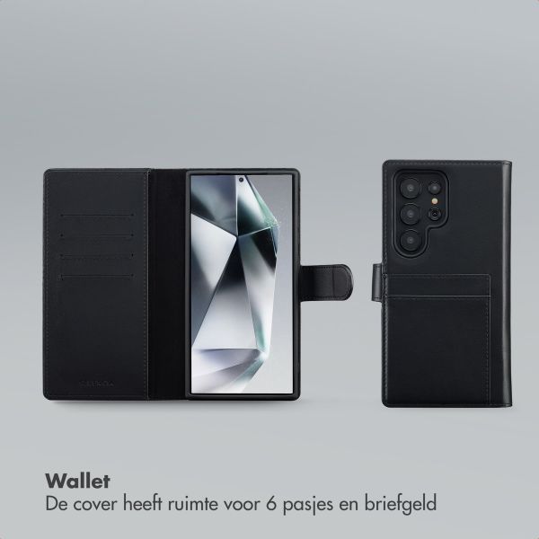 Selencia Olyn Uitneembare Bookcase met MagSafe Samsung Galaxy S24 Ultra - Zwart