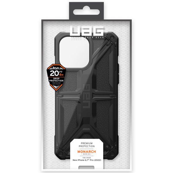 UAG Monarch Backcover Apple iPhone 14 Pro Max - Zwart