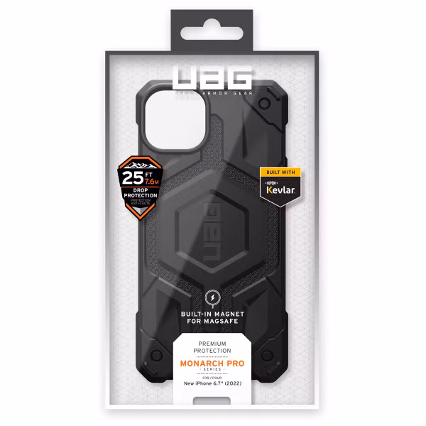 UAG Monarch Backcover MagSafe Apple iPhone 14 Plus - Kevlar Black