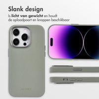 Accezz MagSafe Leather Backcover Apple iPhone 14 Pro - Light Grey