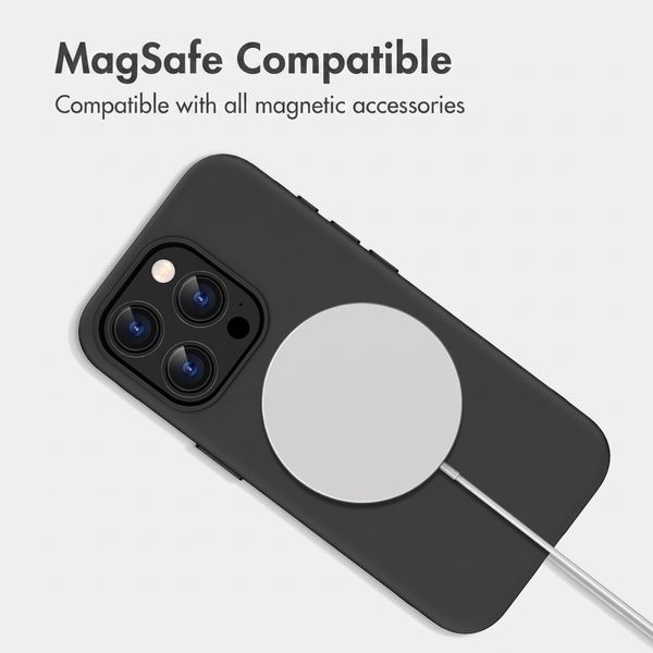 imoshion Colour Back Cover with Thin MagSafe Ring Apple iPhone 15 Pro - Black