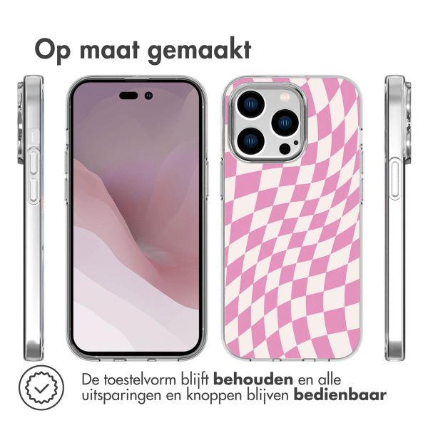 imoshion Design hoesje iPhone 14 Pro - Retro Pink Check