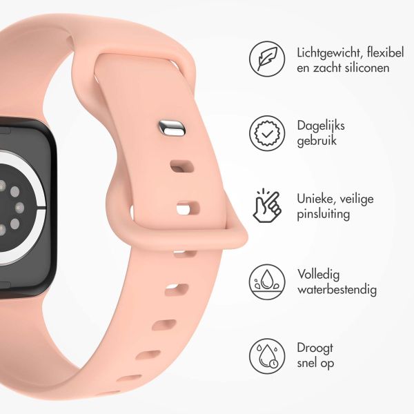 imoshion Siliconen⁺ bandje Apple Watch Series 1 t/m 11 / SE / Ultra (44/45/46/49 mm) - Maat M/L - Vintage Rose