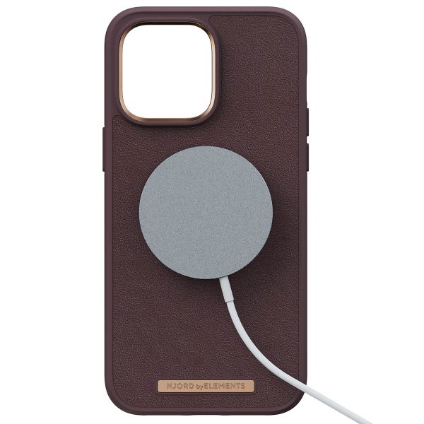 Njorð Collections Genuine Leather MagSafe Case iPhone 14 Pro Max - Dark Brown