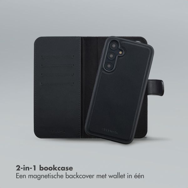 Selencia Olyn Uitneembare Bookcase met MagSafe Samsung Galaxy A55 - Zwart