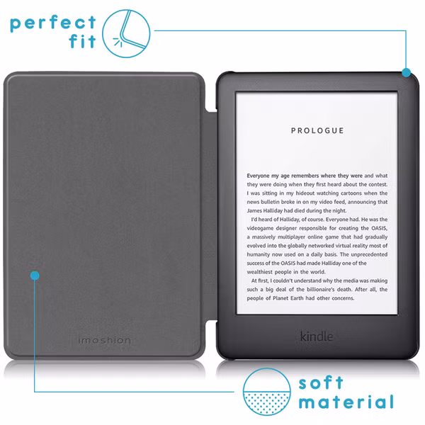 imoshion Slim Hard Case Bookcase Amazon Kindle 10 - Zwart