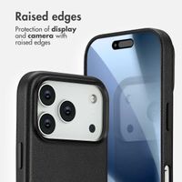Accezz Leather Back Cover with MagSafe Apple iPhone 17 Pro - Onyx Black