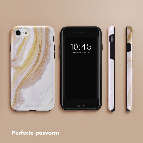 Selencia Vivid Backcover Apple iPhone SE (2022 / 2020) / 8 / 7 / 6(s) - Chic Marble Gold