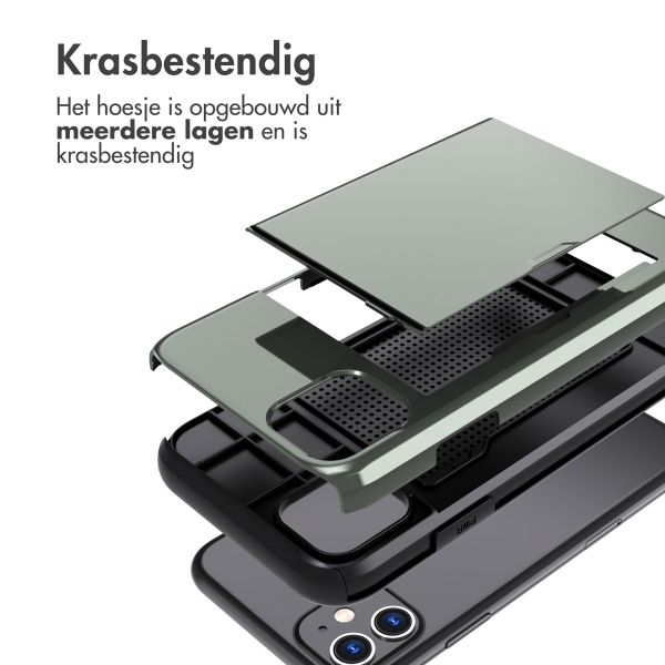 imoshion Backcover met pasjeshouder iPhone 11 - Donkergroen