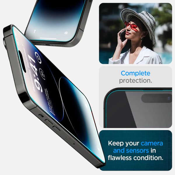 Spigen GLAStR EZ Fit Screen Protector 2 Pack + Applicator Apple iPhone 14 Pro