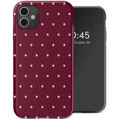 Selencia Vivid Case Apple iPhone 11 - Happy Dots Burgundy