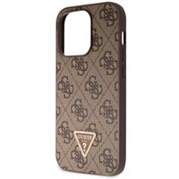 Guess 4G Logo Triangle Strass Backcover iPhone 15 Pro - Bruin