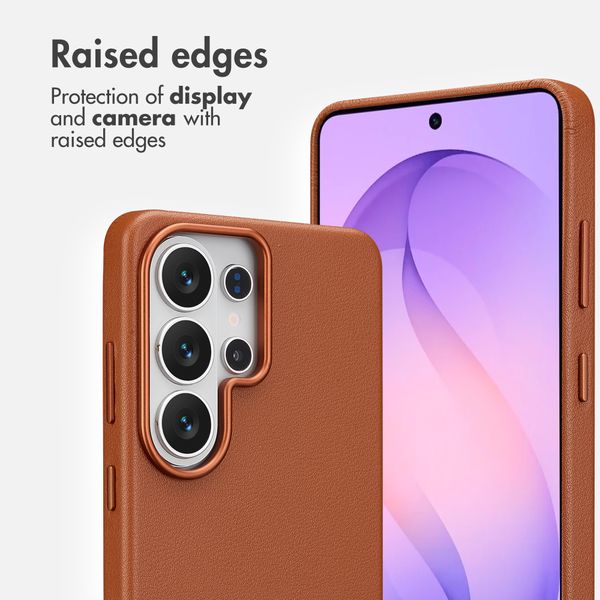 Accezz Leather Back Cover with MagSafe Samsung Galaxy S26 Ultra - Sienna Brown