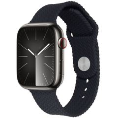 imoshion Siliconen geweven bandje Apple Watch Series 1 t/m 11 / SE / Ultra (44/45/46/49 mm) - Zwart