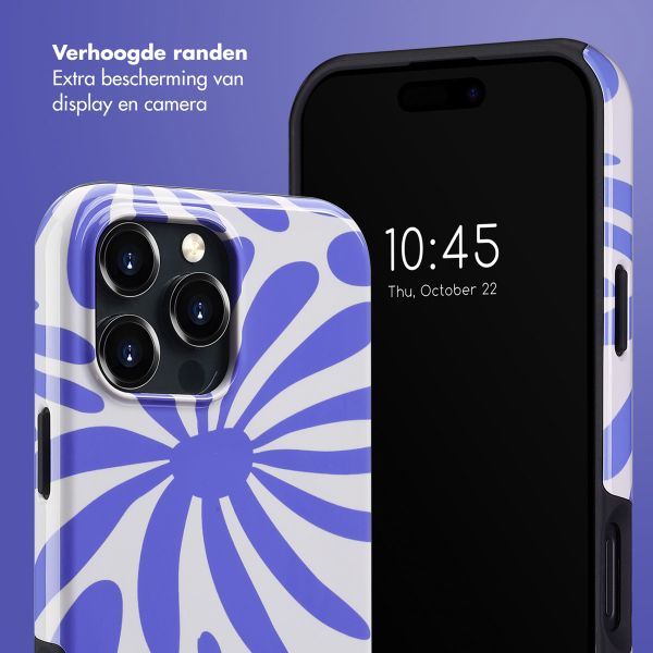 Selencia Vivid Backcover met MagSafe Apple iPhone 16 Pro Max - Modern Bloom Sapphire Blue