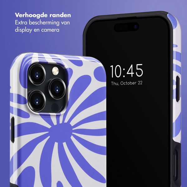 Selencia Vivid Tough Backcover met MagSafe iPhone 16 Pro Max - Modern Bloom Sapphire Blue