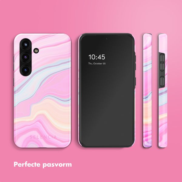 Selencia Vivid Backcover Samsung Galaxy S25 - Pastel Lipstick Marble