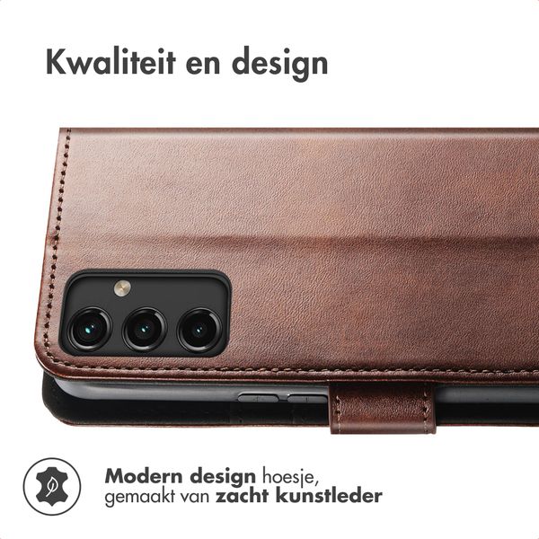 imoshion Luxe Bookcase Samsung Galaxy A14 (4G) - Donkerbruin