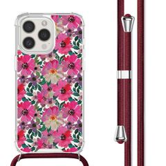 imoshion Design hoesje met koord Apple iPhone 15 Pro Max - Flower Water