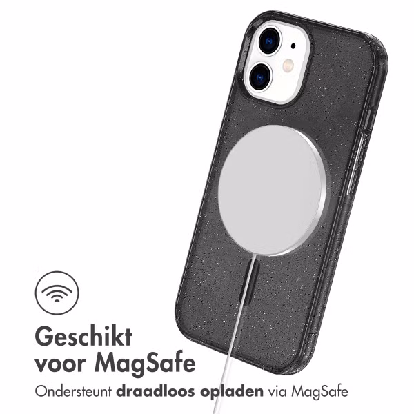 imoshion Sparkle Backcover met MagSafe Apple iPhone 12 (Pro) - Glitter Zwart