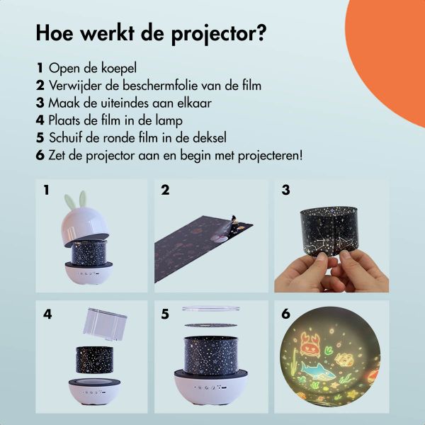 imoshion Dreamlight Nachtlamp Projector met Speaker - 10 projectierollen - Wit