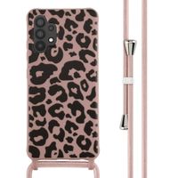 imoshion Siliconen design hoesje met koord Samsung Galaxy A32 (4G) - Animal Pink