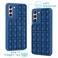 imoshion Pop It Fidget Toy - Pop It hoesje Galaxy S21 - Donkerblauw