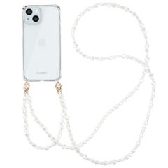 imoshion Backcover met koord + armband Apple iPhone 15 - Parels Hartjes