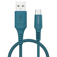 imoshion Braided USB-C naar USB kabel - 1 meter - Donkerblauw