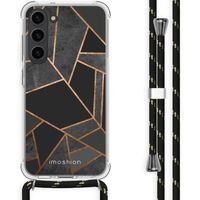 imoshion Design hoesje met koord Samsung Galaxy S23 Plus - Grafisch Koper - Zwart / Goud