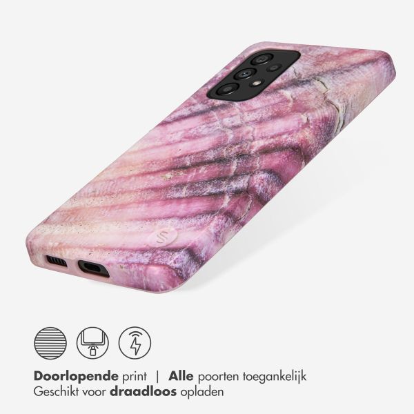 Selencia Aurora Fashion Backcover Samsung Galaxy A53 - Duurzaam hoesje - 100% gerecycled - Ocean Shell Purple