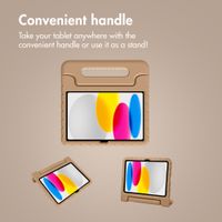 imoshion Kids-Proof Back Cover with Handle Apple iPad 11 (2025) 11 inch A16 / iPad 10 (2022) 10.9 inch - Beige