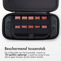 imoshion Nintendo Switch 2 Case met ritsvak - Hoes Nintendo Switch 2 / Switch (OLED) met handvat - Zwart