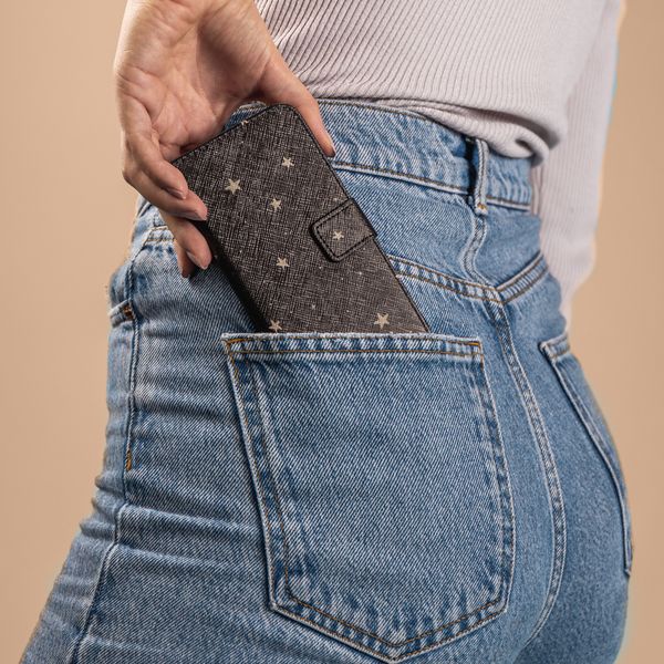 imoshion Design Softcase Bookcase Apple iPhone 12 Mini - Stars Gold