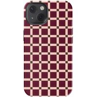 Selencia Vivid Backcover met MagSafe Apple iPhone 13 - Check This Burgundy