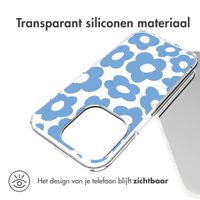 imoshion Design hoesje iPhone 14 Pro - Retro Blue Flowers