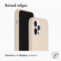 Accezz Liquid Silicone Back Cover Apple iPhone 12 (Pro) - Stone