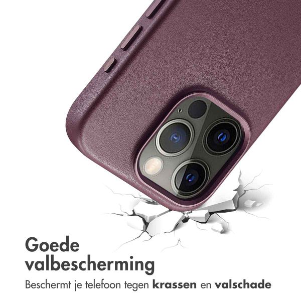 Accezz MagSafe Leather Backcover Apple iPhone 15 Pro - Heath Purple