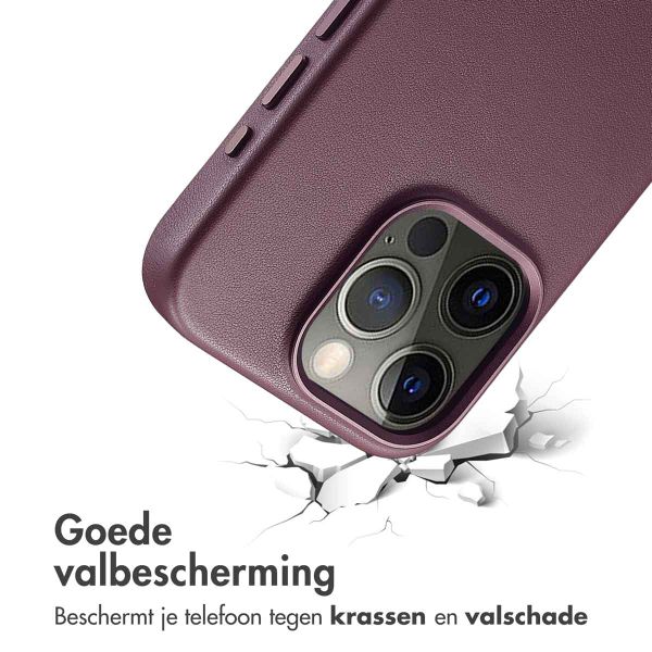 Accezz MagSafe Leather Backcover iPhone 15 Pro - Heath Purple