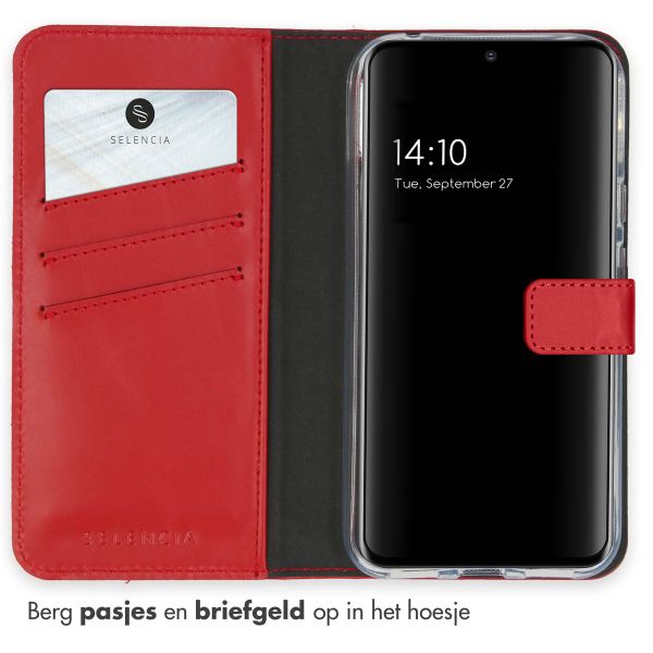Selencia Echt Leren Bookcase Google Pixel 8a - Rood