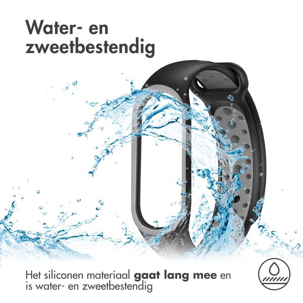 imoshion Siliconen sport bandje Xiaomi Mi Band 5 / 6 - Zwart / Grijs