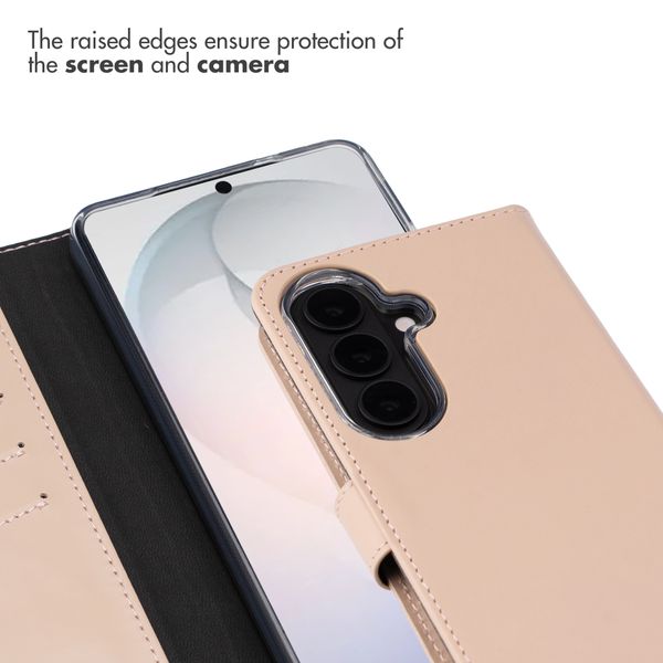 Selencia Genuine Leather Book Case Samsung Galaxy S26 - Dusty Pink