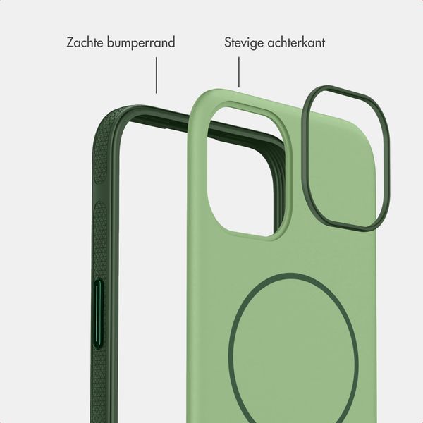 imoshion Color Backcover met Thin MagSafe Ring Apple iPhone 14 / 13 - Donkergroen