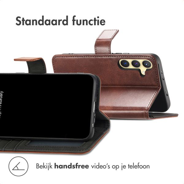 imoshion Luxe Bookcase Samsung Galaxy S25 / S24 - Donkerbruin