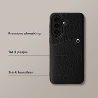 Selencia Riva Backcover met Pashouder Samsung Galaxy A57 (5G) - Zwart